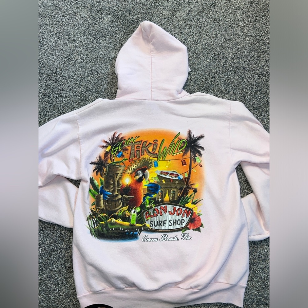 Vintage Pink Ron Jon Surf Shop Hoodie